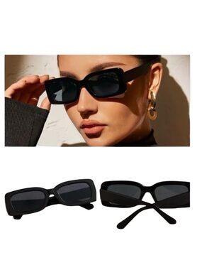 🔥🔥🆕Chic Black Rectangular Sunglasses